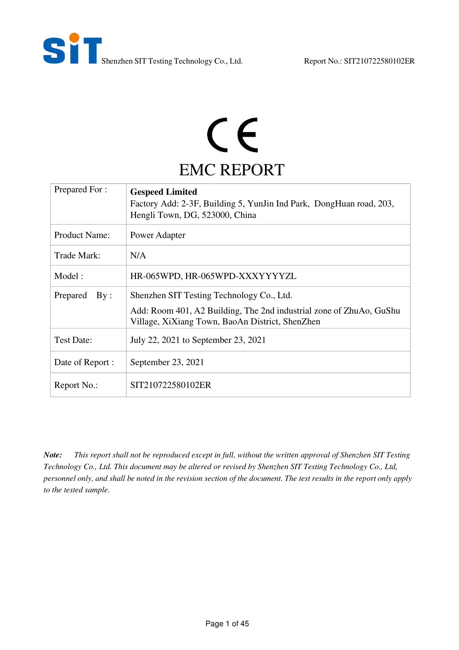 CE EMC License